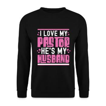 L’épouse du pasteur Jesus Christian Church appréciation - Sweat-shirt Unisexe - noir - Devant - Alina (178cm) & Michal (187cm)