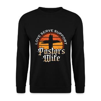 L’épouse du pasteur Jesus Christian Church appréciation - Sweat-shirt Unisexe - noir - Devant - Alina (178cm) & Michal (187cm)