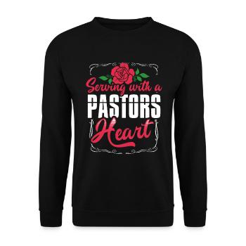 Pasteur Femme Jésus Appréciation de l’Église Chrétienne - Sweat-shirt Unisexe - noir - Devant - Alina (178cm) & Michal (187cm)