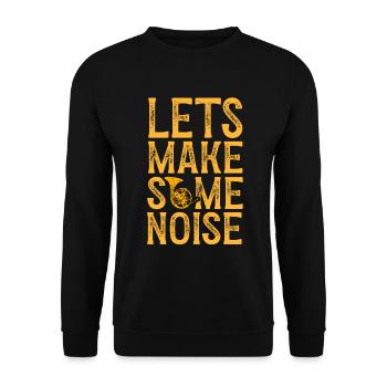 Französischer Horn -Spieler Hornist Messing Musik - Unisex Pullover - Schwarz - Vorne - Alina (178cm) & Michal (187cm)