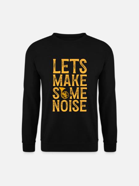 Französischer Horn -Spieler Hornist Messing Musik - Unisex Pullover - Schwarz