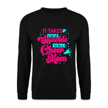 Cheer Maman Pom-pom girl Maman pom-pom girl - Sweat-shirt Unisexe - noir - Devant - Alina (178cm) & Michal (187cm)