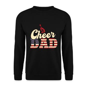 Cheer Papa Pom-pom girl Papa - Sweat-shirt Unisexe - noir - Devant - Alina (178cm) & Michal (187cm)