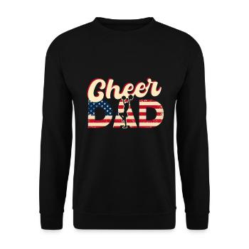 Cheer Papa Pom-pom girl Papa - Sweat-shirt Unisexe - noir - Devant - Alina (178cm) & Michal (187cm)