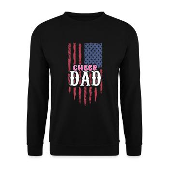 Cheer Papa Pom-pom girl Papa - Sweat-shirt Unisexe - noir - Devant - Alina (178cm) & Michal (187cm)