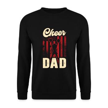 Cheer Papa Pom-pom girl Papa - Sweat-shirt Unisexe - noir - Devant - Alina (178cm) & Michal (187cm)