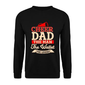Cheer Dad Cheerleading Cheerleader Daddy - Unisex Sweatshirt - black - Front - Alina (178cm) & Michal (187cm)