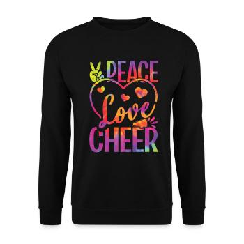 Cheerleadermädchen Cheerleading Jubel Jugend - Unisex Pullover - Schwarz - Vorne - Alina (178cm) & Michal (187cm)