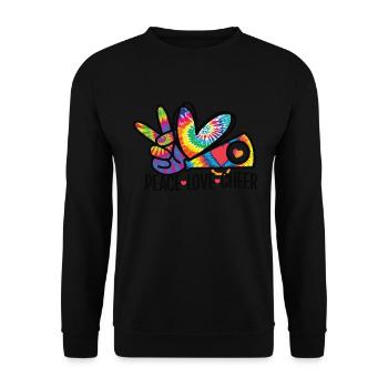 Cheerleadermädchen Cheerleading Jubel Jugend - Unisex Pullover - Schwarz - Vorne - Alina (178cm) & Michal (187cm)