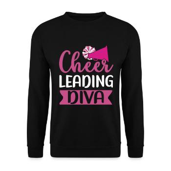 Cheerleadermädchen Cheerleading Jubel Jugend - Unisex Pullover - Schwarz - Vorne - Alina (178cm) & Michal (187cm)