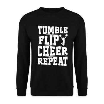 Cheerleadermädchen Cheerleading Jubel Jugend - Unisex Pullover - Schwarz - Vorne - Alina (178cm) & Michal (187cm)