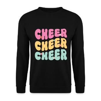 Cheerleadermädchen Cheerleading Jubel Jugend - Unisex Pullover - Schwarz - Vorne - Alina (178cm) & Michal (187cm)