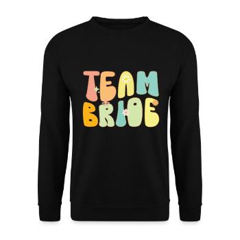 Demoiselle d’honneur fille groovy bachelorette - Sweat-shirt Unisexe - noir - Devant - Alina (178cm) & Michal (187cm)