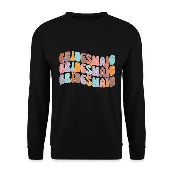Demoiselle d’honneur fille groovy bachelorette - Sweat-shirt Unisexe - noir - Devant - Alina (178cm) & Michal (187cm)