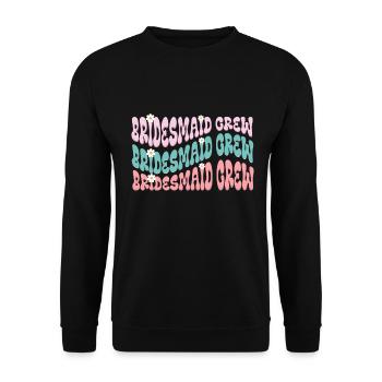 Demoiselle d’honneur fille groovy bachelorette - Sweat-shirt Unisexe - noir - Devant - Alina (178cm) & Michal (187cm)
