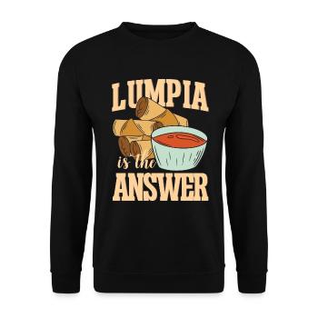 Philippines Lumpia Lovers Filipino Food - Unisex Sweatshirt - black - Front - Alina (178cm) & Michal (187cm)