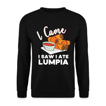 Philippines Lumpia Lover Filipino Food - Unisex Sweatshirt - black - Front - Alina (178cm) & Michal (187cm)