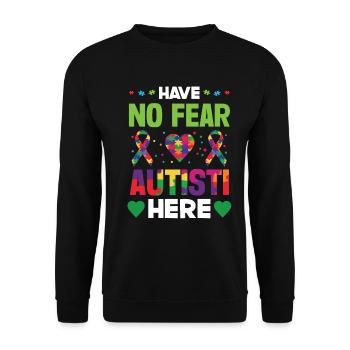 Autismusbewusstsein Unterstützen Autistische - Unisex Pullover - Schwarz - Vorne - Alina (178cm) & Michal (187cm)