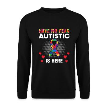 Autismusbewusstsein Unterstützen Autistische - Unisex Pullover - Schwarz - Vorne - Alina (178cm) & Michal (187cm)