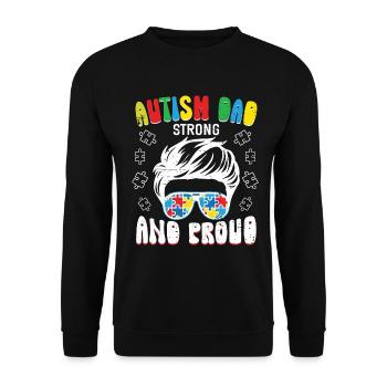 Autismusbewusstsein Unterstützen Autistische - Unisex Pullover - Schwarz - Vorne - Alina (178cm) & Michal (187cm)
