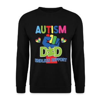 Autismusbewusstsein Unterstützen Autistische - Unisex Pullover - Schwarz - Vorne - Alina (178cm) & Michal (187cm)