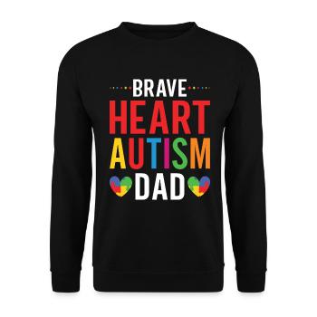 Autismusbewusstsein Unterstützen Autistische - Unisex Pullover - Schwarz - Vorne - Alina (178cm) & Michal (187cm)