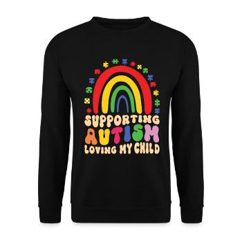 Autismusbewusstsein Unterstützen Autistische - Unisex Pullover - Schwarz - Vorne - Alina (178cm) & Michal (187cm)