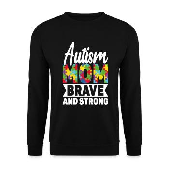 Autismusbewusstsein Unterstützen Autistische - Unisex Pullover - Schwarz - Vorne - Alina (178cm) & Michal (187cm)