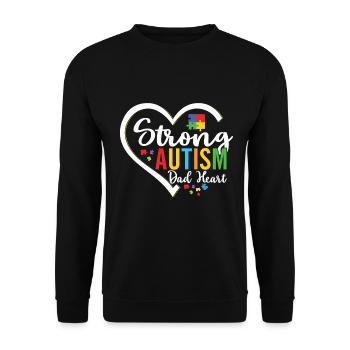 Autismusbewusstsein Unterstützen Autistische - Unisex Pullover - Schwarz - Vorne - Alina (178cm) & Michal (187cm)