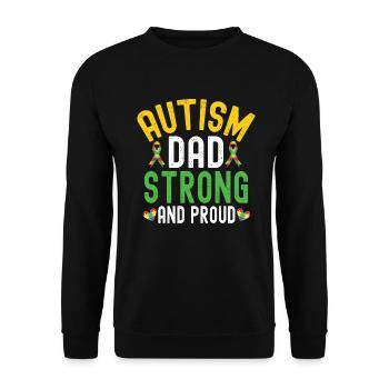 Autismusbewusstsein Unterstützen Autistische - Unisex Pullover - Schwarz - Vorne - Alina (178cm) & Michal (187cm)