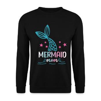Escouade de fête d’anniversaire pour sirène - Sweat-shirt Unisexe - noir - Devant - Alina (178cm) & Michal (187cm)