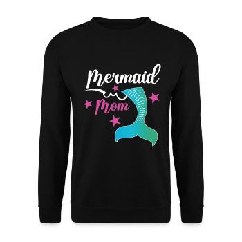Escouade de fête d’anniversaire pour sirène - Sweat-shirt Unisexe - noir - Devant - Alina (178cm) & Michal (187cm)