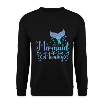 Escouade de fête d’anniversaire pour sirène - Sweat-shirt Unisexe - noir - Devant - Alina (178cm) & Michal (187cm)