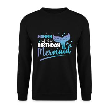 Escouade de fête d’anniversaire pour sirène - Sweat-shirt Unisexe - noir - Devant - Alina (178cm) & Michal (187cm)
