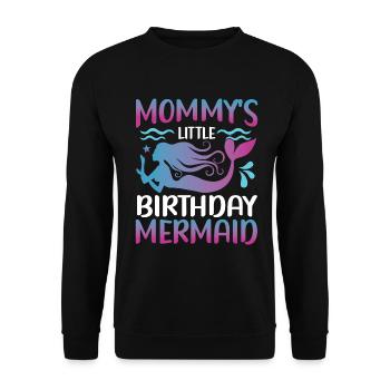 Escouade de fête d’anniversaire pour sirène - Sweat-shirt Unisexe - noir - Devant - Alina (178cm) & Michal (187cm)