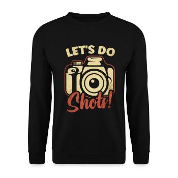 Fotografie -Fotoshooting Für Fotokamera. - Unisex Pullover - Schwarz - Vorne - Alina (178cm) & Michal (187cm)