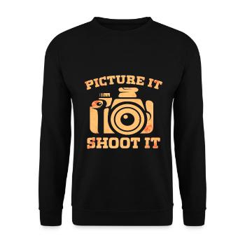 Photographie - Séance photo pour appareil photo. - Sweat-shirt Unisexe - noir - Devant - Alina (178cm) & Michal (187cm)