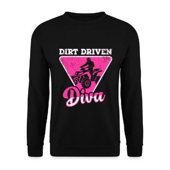 ATV Quad Bike Girl Four-wheel Drive Vehicles - Unisex Sweatshirt - black - Front - Alina (178cm) & Michal (187cm)