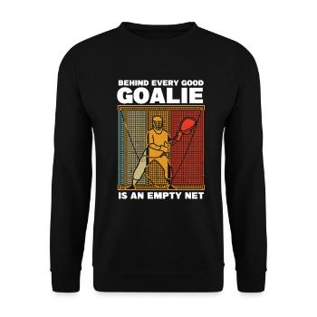 Lacrosse Torwart Lacrosse Handschuhe Kleben Locker - Unisex Pullover - Schwarz - Vorne - Alina (178cm) & Michal (187cm)