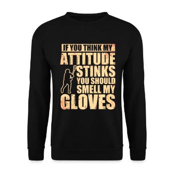 Lacrosse Torwart Lacrosse Handschuhe Kleben Locker - Unisex Pullover - Schwarz - Vorne - Alina (178cm) & Michal (187cm)