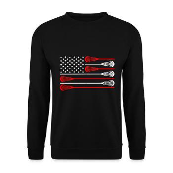 Lacrosse Torwart Lacrosse Handschuhe Kleben Locker - Unisex Pullover - Schwarz - Vorne - Alina (178cm) & Michal (187cm)
