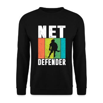 Lacrosse Torwart Lacrosse Handschuhe Kleben Locker - Unisex Pullover - Schwarz - Vorne - Alina (178cm) & Michal (187cm)