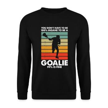 Lacrosse Torwart Lacrosse Handschuhe Kleben Locker - Unisex Pullover - Schwarz - Vorne - Alina (178cm) & Michal (187cm)
