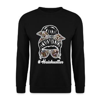 Coiffeur Salon de coiffure Cosmétologie - Sweat-shirt Unisexe - noir - Devant - Alina (178cm) & Michal (187cm)