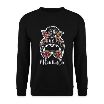 Hairstylist Hair Salon Kosmetologie - Unisex Pullover - Schwarz - Vorne - Alina (178cm) & Michal (187cm)