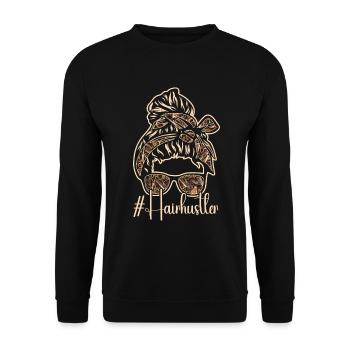 Hairstylist Hair Salon Kosmetologie - Unisex Pullover - Schwarz - Vorne - Alina (178cm) & Michal (187cm)