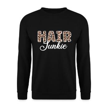 Hairstylist Hair Salon Kosmetologie - Unisex Pullover - Schwarz - Vorne - Alina (178cm) & Michal (187cm)