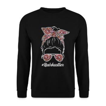 Hairstylist Hair Salon Kosmetologie - Unisex Pullover - Schwarz - Vorne - Alina (178cm) & Michal (187cm)