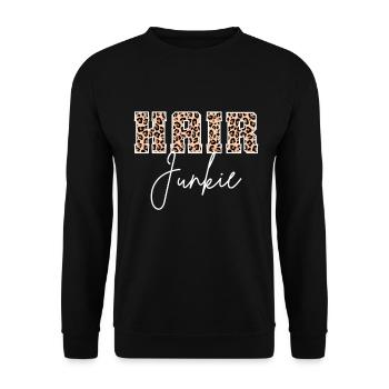 Hairstylist Hair Salon Kosmetologie - Unisex Pullover - Schwarz - Vorne - Alina (178cm) & Michal (187cm)
