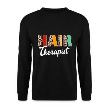 Coiffeur Salon de coiffure Cosmétologie - Sweat-shirt Unisexe - noir - Devant - Alina (178cm) & Michal (187cm)